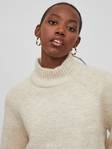Vila Sweater Melia highneck ljus natur - Stickat för damer - 132602 - 3