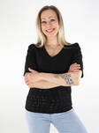 Only dam t-shirt V-ringad svart - T-shirts för damer - 136162 - 1