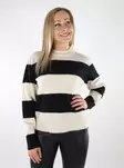 JJXX randig damtröja Chick bone vit/svart - Stickat för damer - 136932 - 1