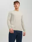 Jack&Jones herrtröja Eemil oatmeal - Stickat för herrar - 137272 - 1
