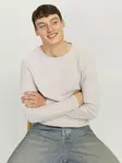 Jack&Jones herr bomullströja Cooper oatmeal - Stickat för herrar - 137282 - 1
