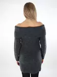 JJXX off shoulder stickad klänning mörkgrå - Stickat för damer - 137452 - 2