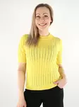 Vero Moda stickad t-shirt dam 2/4 citron droppe - T-shirts för damer - 138232 - 1