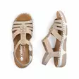 Rieker damsandaler med bred läst 66201-62 beige - Rieker sandals - 140622 - 5
