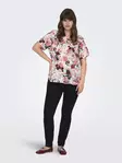 Only Carmakoma dam plus size t-shirt cloud dancer/sommarflo - T-shirts för damer - 138142 - 1