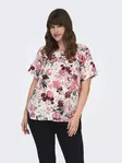 Only Carmakoma dam plus size t-shirt cloud dancer/sommarflo - T-shirts för damer - 138142 - 3