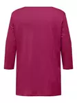 Only Carmakoma plus size skjorta 3/4 A-Shape sangria - Långärmade tröjor för damer - 136862 - 2