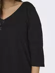 Only Carmakoma plus size skjorta A-Shape 3/4 svart - Långärmade tröjor för damer - 136572 - 4