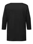 Only Carmakoma plus size skjorta A-Shape 3/4 svart - Långärmade tröjor för damer - 136572 - 6