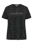 Only Carmakoma Plus Size tryckt T-shirt tvättad fantom/femme power - T-shirts för damer - 137802 - 1