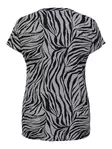 Only Carmakoma Plus Size Zebra Print T-Shirt V-hals legering/zebra - T-shirts för damer - 137922 - 2