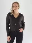 Only Cardigan ONLCATIA LS VNECK CARDI KNT chokladtårta - Stickat för damer - 141542 - 1