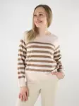 Only randig tröja för dam Raglan björk/maltkula - Stickat för damer - 137622 - 1