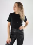 Vero Moda dam t-shirt i ekologisk bomull svart/silver - T-shirts för damer - 139502 - 1