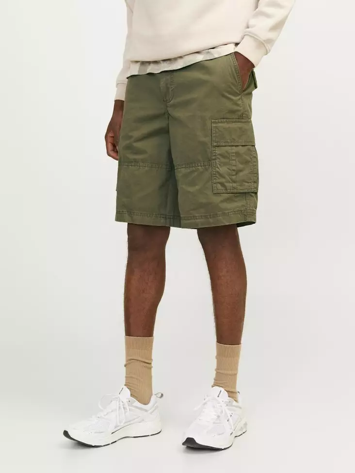 Jack&Jones cargoshorts för män oliv natt - Shorts och capribyxor för herrar - 135902 - 1