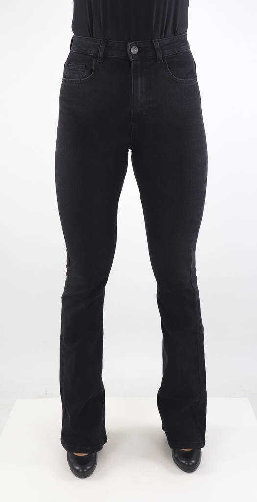 Pieces Jeans Peggy flared hw, svart - Jeans för damer - 131692 - 1