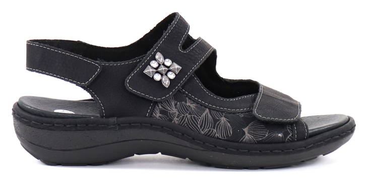 Rieker Remonte damsandaler med bred läst D7647-01 svart - Rieker sandals - 130192 - 1