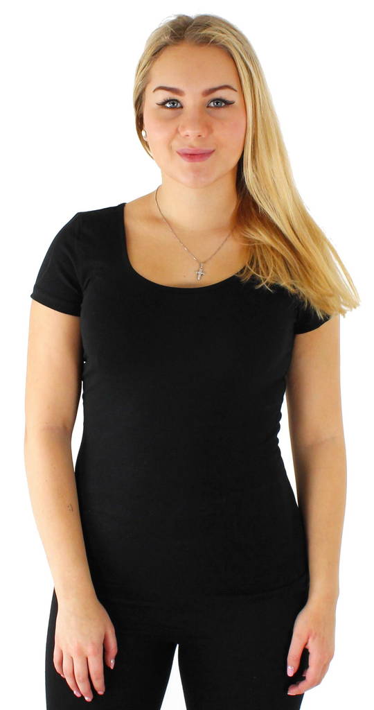 Vero Moda dam basic t-shirt Maxi my svart, vit - T-shirts för damer - 115392 - 1
