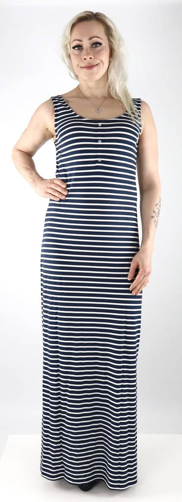 Vila Maxiklänning Dell mörkblå/vit randig - Klänningar och tunikor - 128572 - 1
