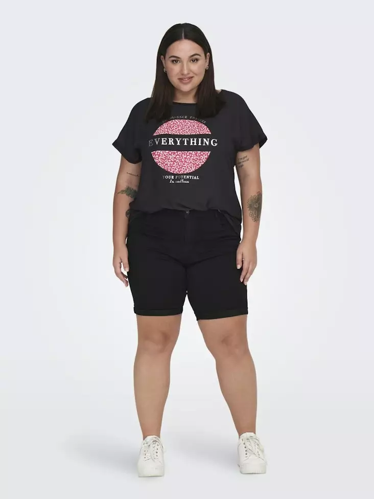 Only Carmakoma dam shorts i plusstorlek Thunder black - Shorts och capribyxor för damer - 136362 - 1