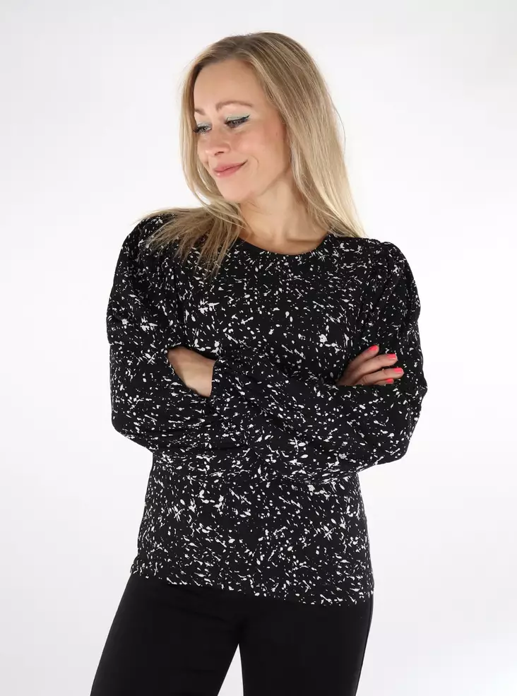 Vila damskjorta Dew black beauty/dew - Långärmade tröjor för damer - 136802 - 1