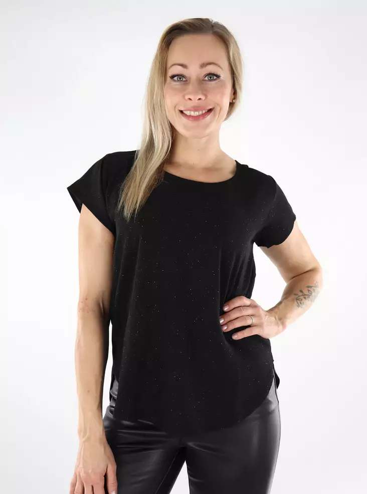 Vero Moda dam t-shirt svart/guld shimm - T-shirts för damer - 137032 - 1