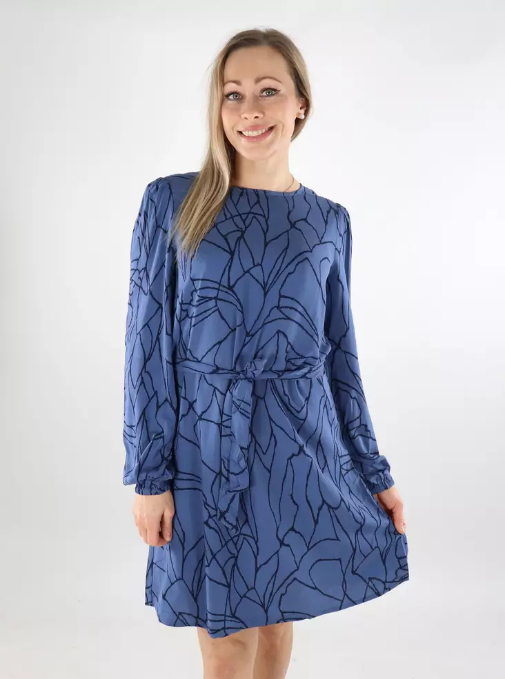 Vila klänning O-Neck bijou blå/tri - Klänningar och tunikor - 137392 - 1