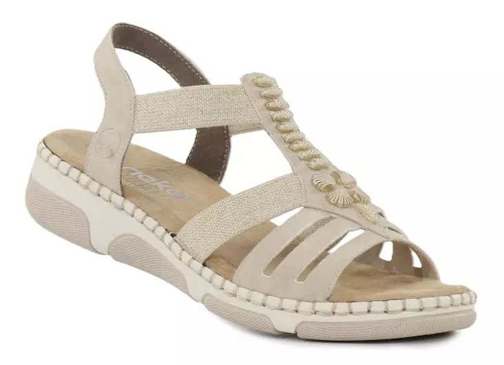 Rieker damsandaler med bred läst 66201-62 beige - Rieker sandals - 140622 - 1