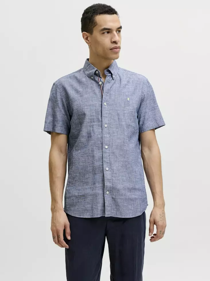 Jack&Jones herr kortärmad skjorta Blusummer faded denim - Skjortor för herrar - 141112 - 1