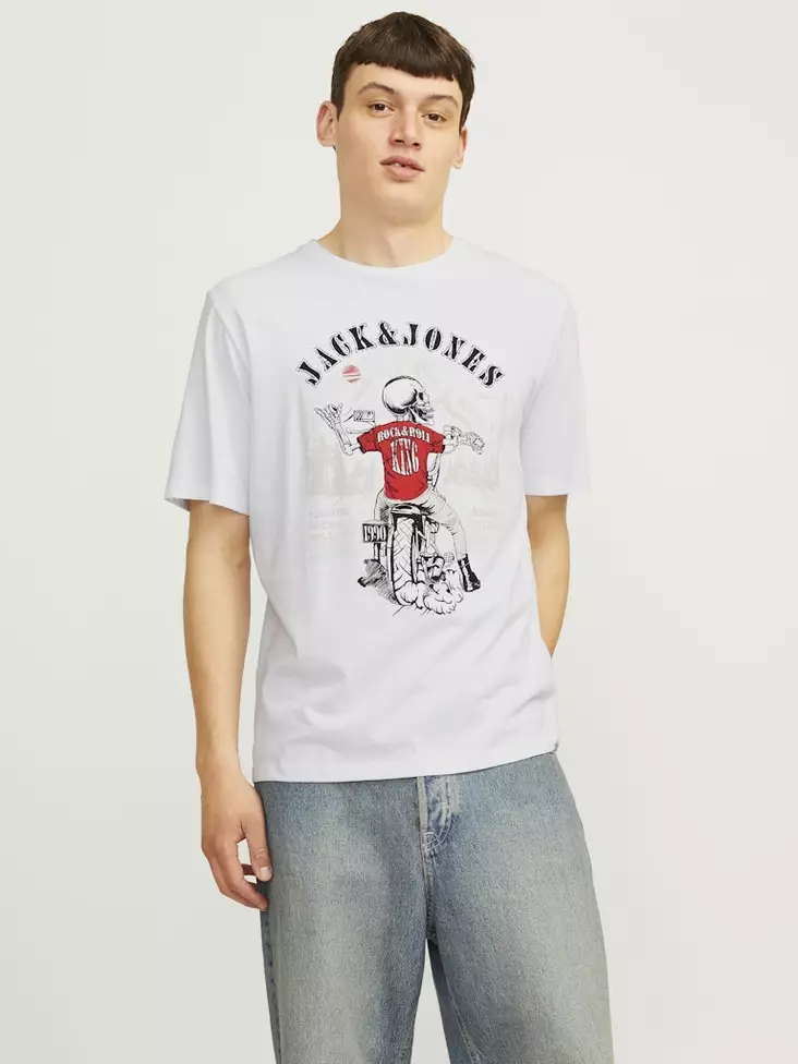 Jack&Jones T-shirt med tryck för herr Skull rock - T-shirts för herrar - 136522 - 1