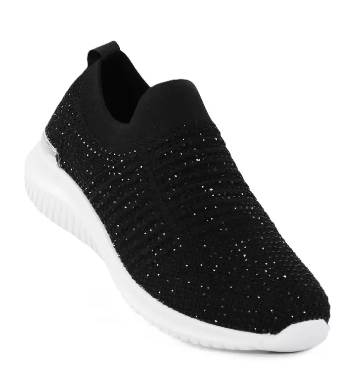 Migant glitter sneakers för damer A923-129 svart - Migant sneakers - 138062 - 1