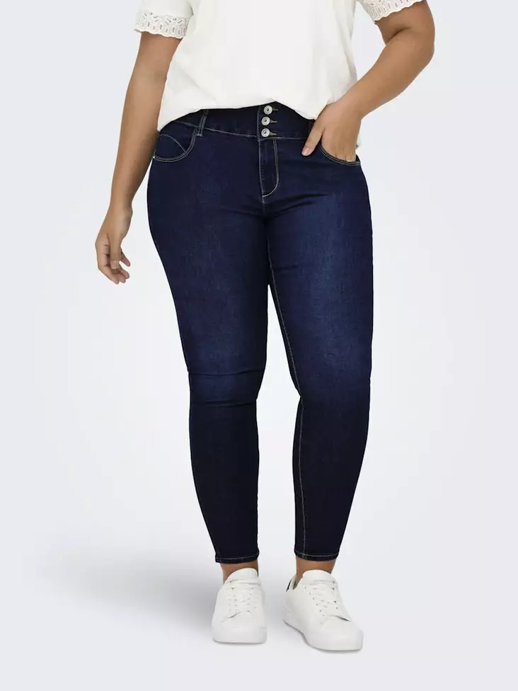 Carmakoma Jeans hw mellanblå - Jeans för damer - 139202 - 1