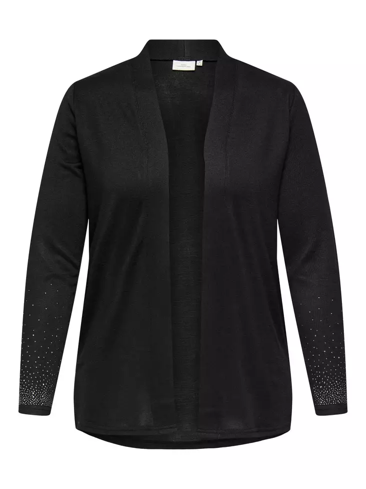 Only Carmakoma dam plus size cardigan V-ringad svart/sol - Stickat för damer - 140002 - 1