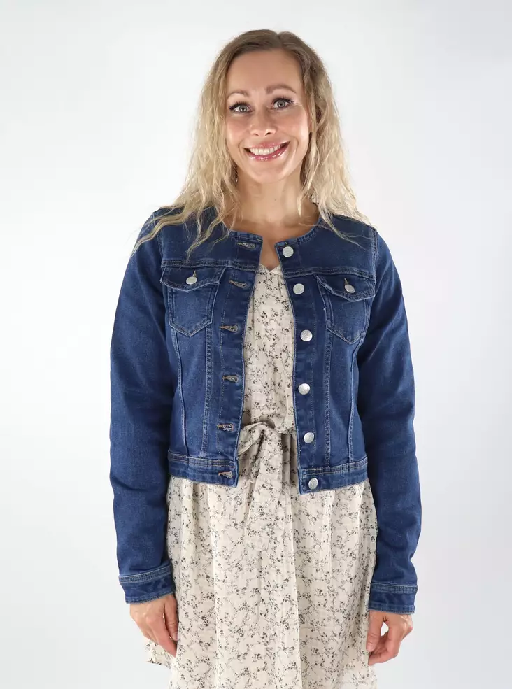 Only damjeansjacka ONLJUICY LS medium blue - Jeansjackor för damer - 139002 - 1