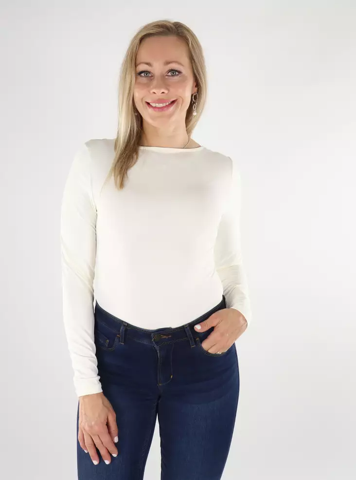 Only Shirt 2-vägs off-white - Långärmade tröjor för  damer - 136542 - 1