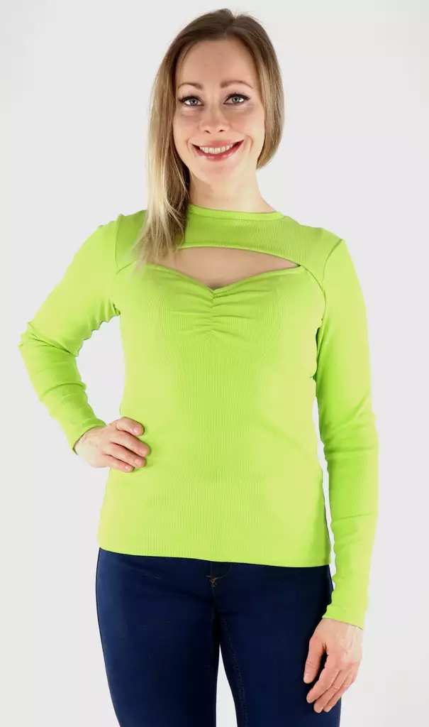Only Shirt Nessa heart peek-a-boo - Långärmade tröjor för damer - 132752 - 2