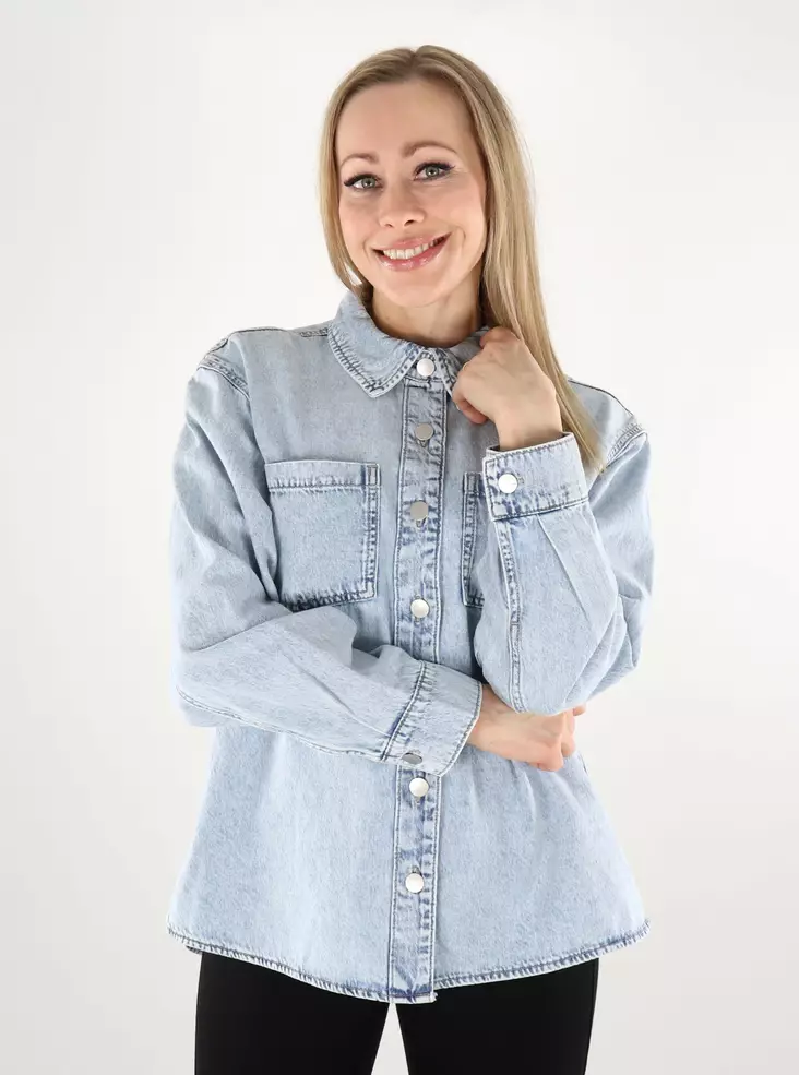 Something New jeansskjorta/jeanjacka dam Shaket ljusblå jeans - Jeansjackor för damer - 137882 - 1