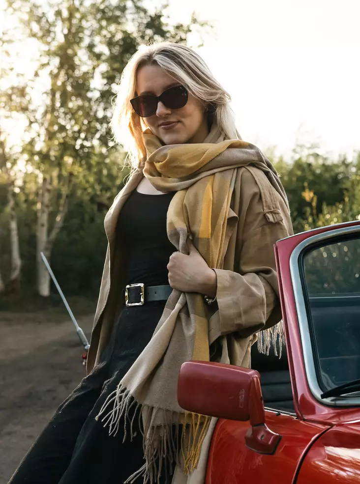 Veniz Halsduk 62877 beige/ockra - Halsdukar för damer - 137732 - 1