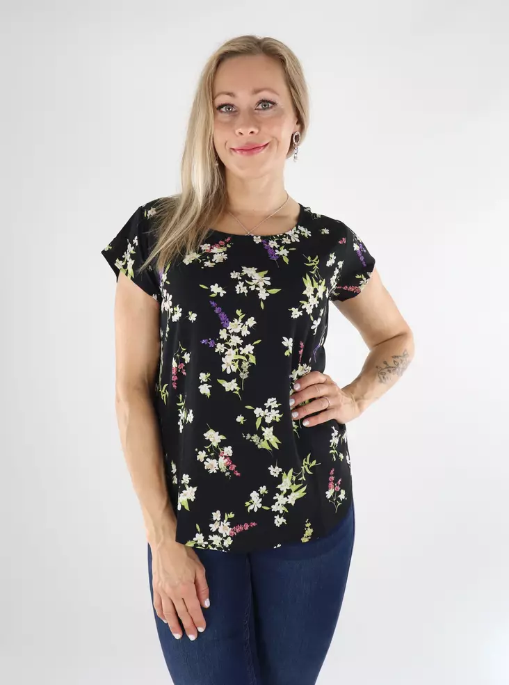 Vero Moda T-shirt svart/svea - T-shirts för damer - 136532 - 1