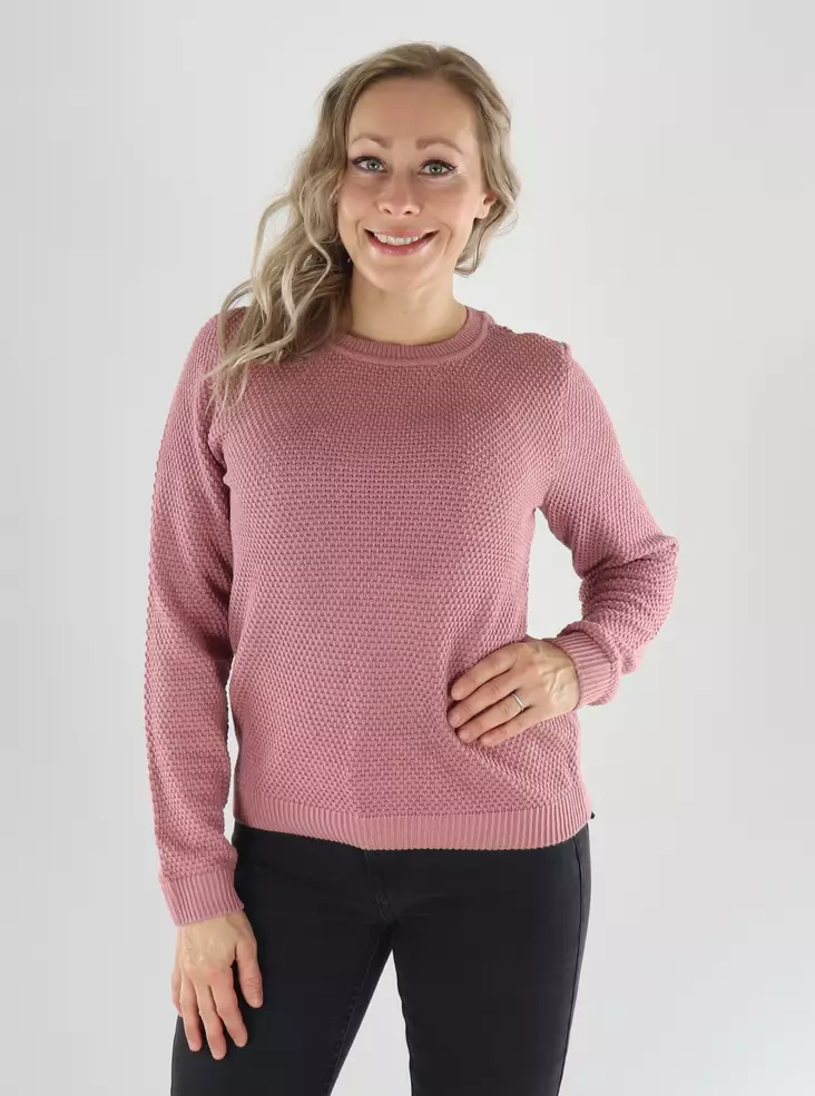 Vila Tröja VIDALO O-NECK L/S KNIT nostalgia rose - Stickat för damer - 141552 - 1