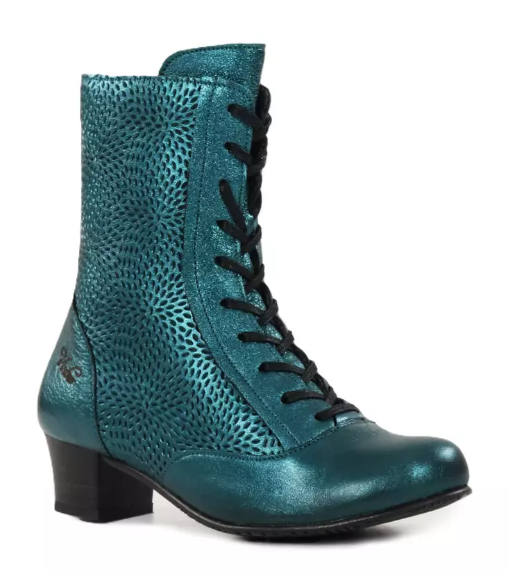 Vintro damstövletter i äkta läder Hilma 881 blå - Stövletter och kängor för damer - 139912 - 1