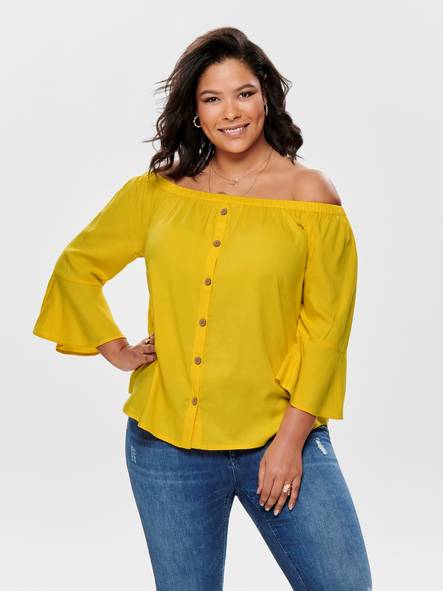 Only Carmakoma Skjorta Sunny off shoulder - Långärmade tröjor för  damer - 123213 - 1
