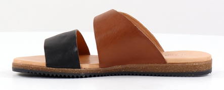 Ten Points dam Sandaler i läder 60271 Tindra Svart/Cognak - Slip-ins för damer - 130483 - 2