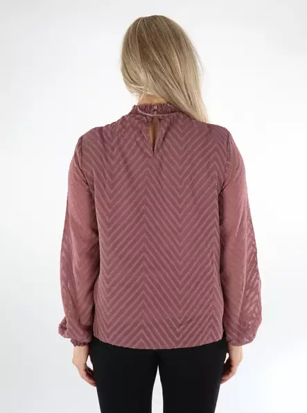 Vila damskjorta Highneck rosébrun - Långärmade tröjor för  damer - 136773 - 2