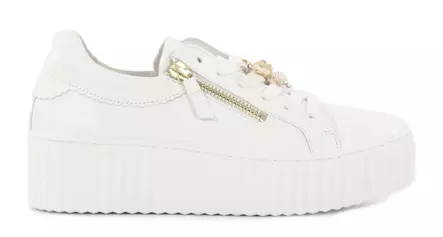 Gabor sneakers i äkta läder för kvinnor 6320121 weiss guld - Sneakers för damer - 138513 - 2