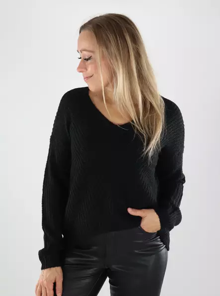 JDY damtröja JDYNEW Pullover svart - Stickat för damer - 139073 - 1