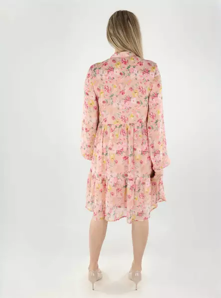 Vila blommig klänning V-ringad dimmig rosa/blommig - Klänningar och tunikor - 140683 - 2