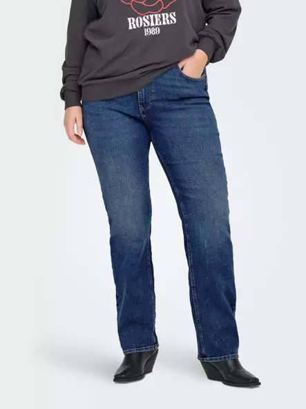 Only Carmakoma Jeans Cruz hw mellanblå - Jeans för damer - 141353 - 1