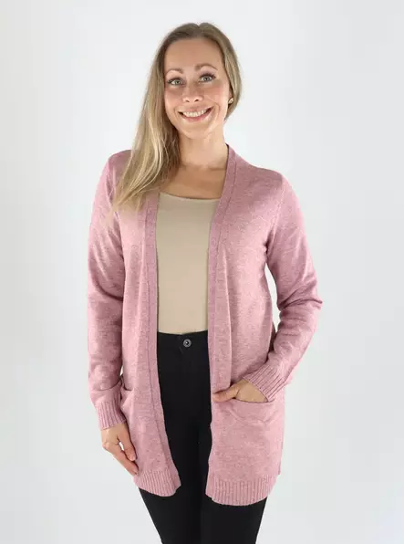 Vila kofta VIRIL OPEN L/S KNIT CARDIGAN nostalgia rose - Stickat för damer - 141433 - 1