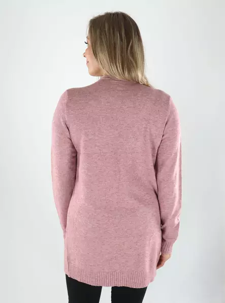 Vila kofta VIRIL OPEN L/S KNIT CARDIGAN nostalgia rose - Stickat för damer - 141433 - 2